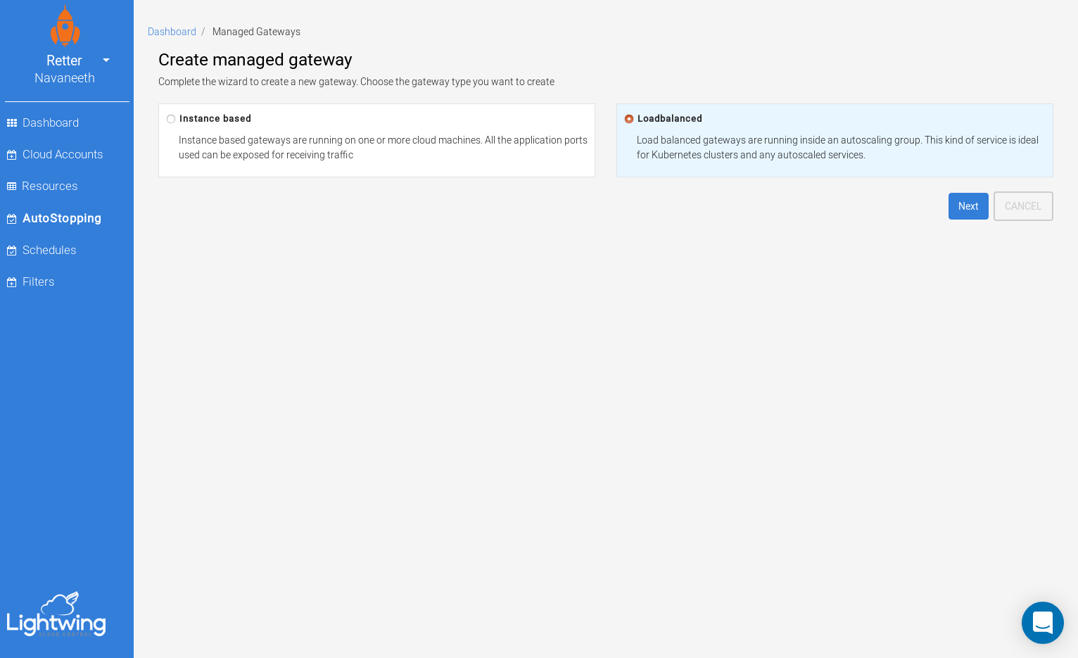 Add a new loadbalanced gateway